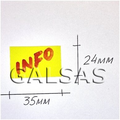 Lipdukai kainai, akcijos etikėtės 2,4 x 3,5 cm rankiniam prekių markiravimui,geltona spalva