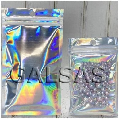 Hologrāfiskie Zip Lock maisiņi 8x13 cm - 100 gab./pak. 1